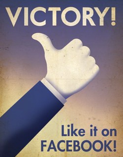 Victory! Like it on Facebook!