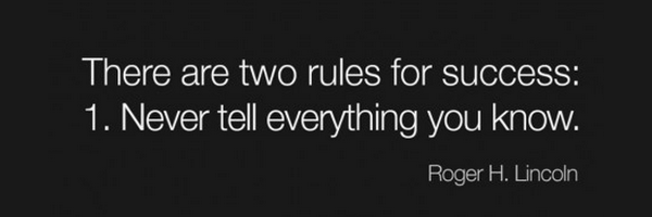 Les deux règles du succès
